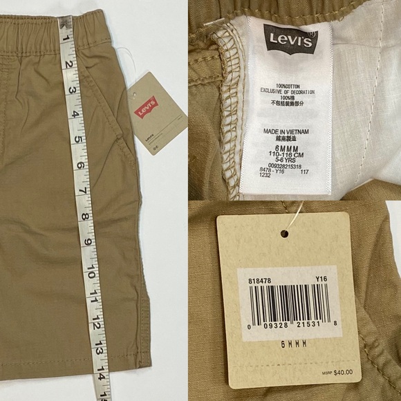 Levi’s Kids Pull-On Khaki Shorts - Picture 5 of 7